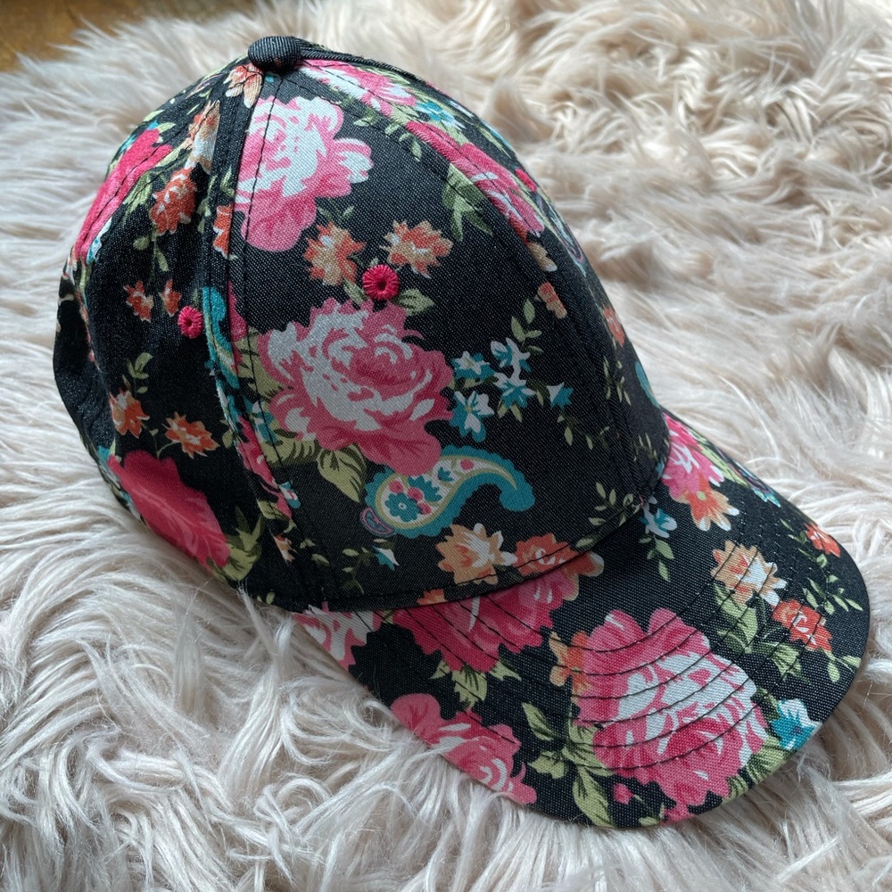 Floral Denim Ballcap
